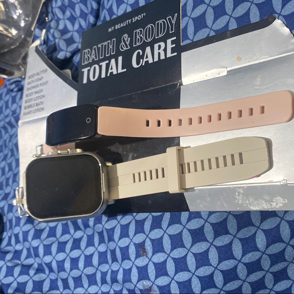 Fitbit Cream and Pink Smartwatch Bands with Adjustable Fit